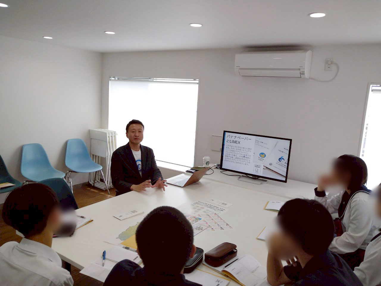 北海道中学校企業訪問の様子