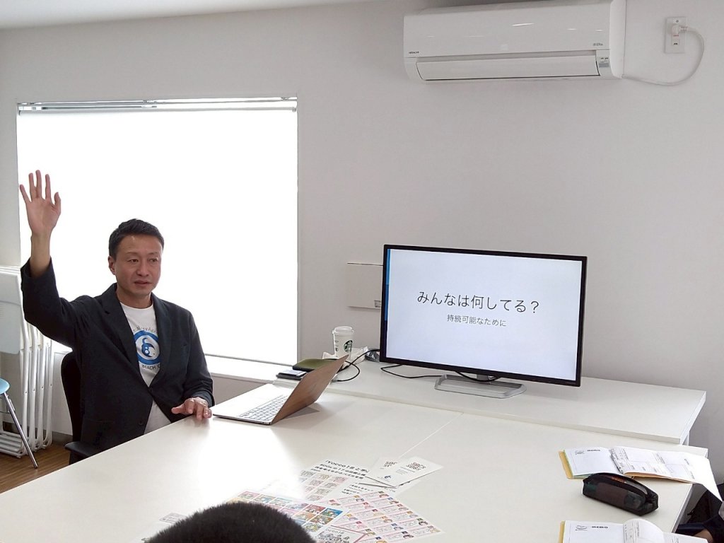 北海道中学校企業訪問の様子